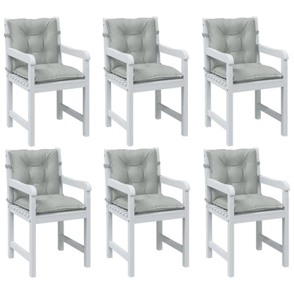 Cuscini Sedia Schiena Bassa 4 pz Grigio MÃ©lange 100x50x7 cm