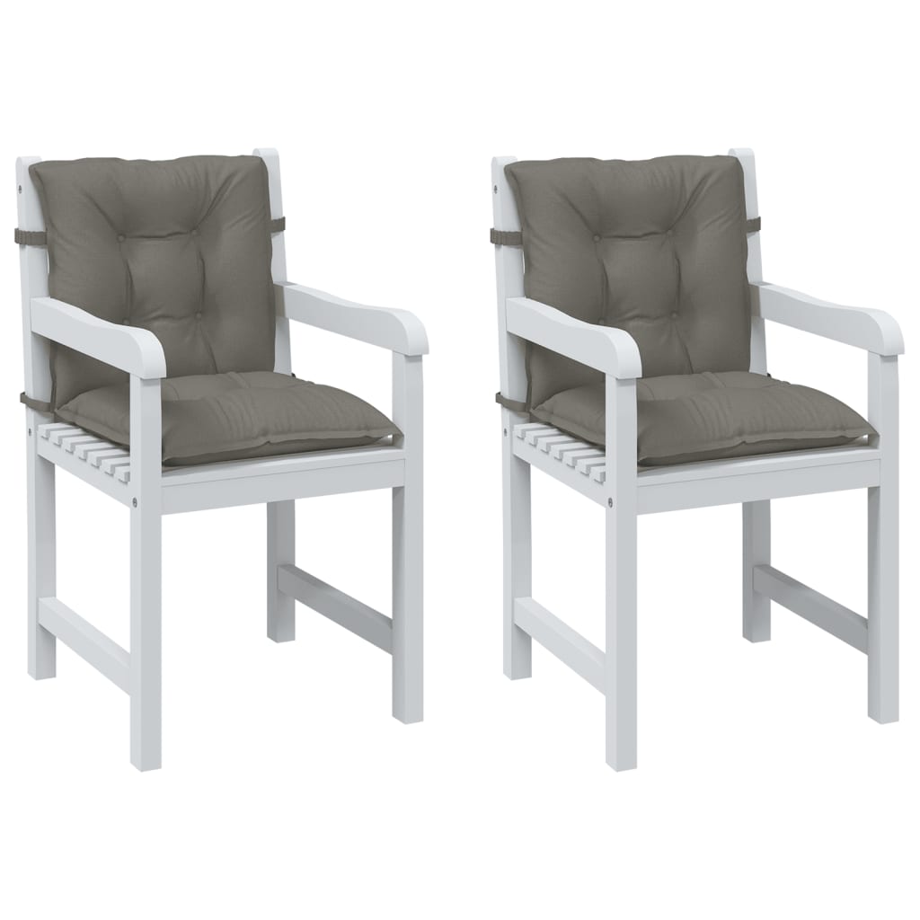 Cuscini Sedia Schiena Bassa 4 pz Grigio MÃ©lange 100x50x7 cm