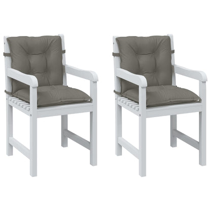 Cuscini Sedia Schiena Bassa 4 pz Grigio MÃ©lange 100x50x7 cm