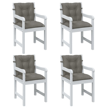 Cuscini Sedia Schiena Bassa 4 pz Grigio MÃ©lange 100x50x7 cm