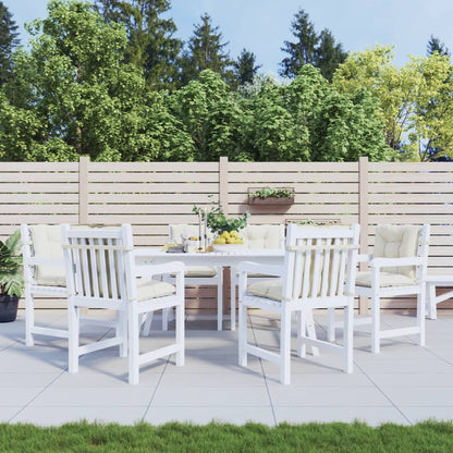 Cuscini Sedia Schiena Bassa 6 pz Crema MÃƒÂ©lange 100x50x7 Tessuto