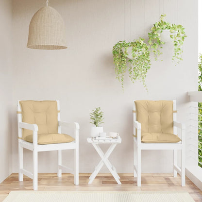 Cuscini Sedia Schiena Bassa 4 pz Beige MÃ©lange 100x50x7 Tessuto