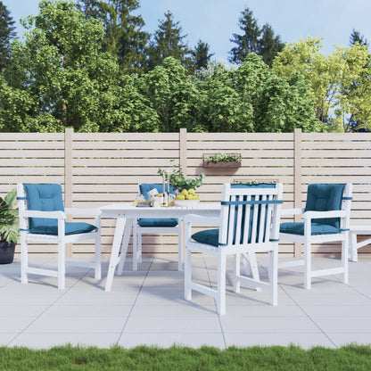 Cuscini Sedia Schiena Bassa 4 pz Blu MÃ©lange 100x50x7 Tessuto