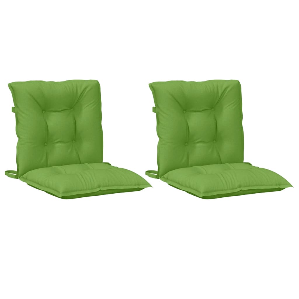 Cuscini Sedia Schiena Bassa 2 pz Verde MÃ©lange 100x50x7 Tessuto