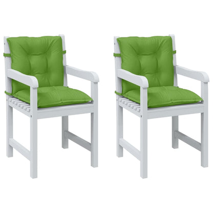Cuscini Sedia Schiena Bassa 2 pz Verde MÃ©lange 100x50x7 Tessuto
