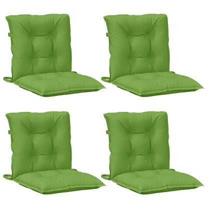 Cuscini Sedia Schiena Bassa 4 pz Verde MÃ©lange 100x50x7 Tessuto