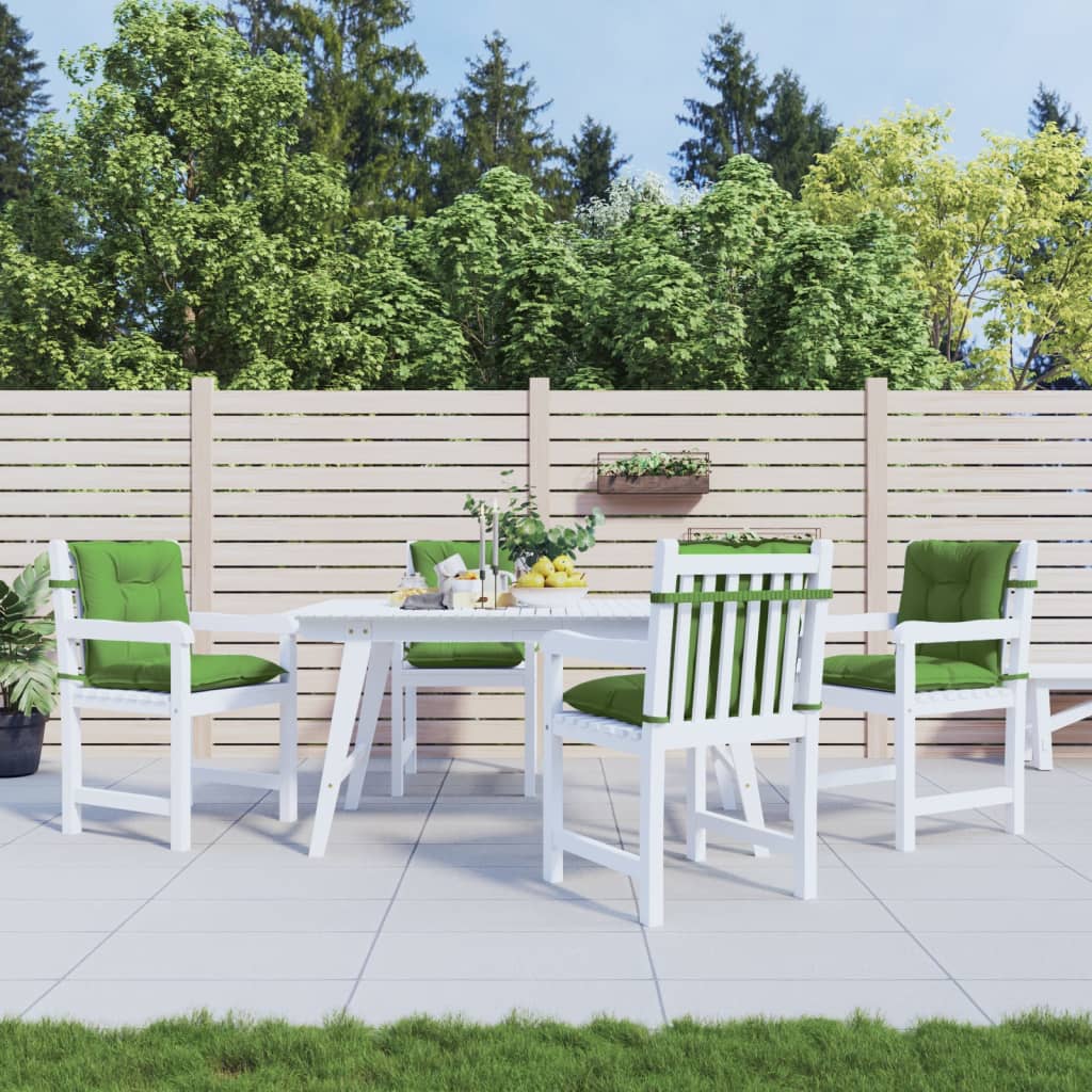 Cuscini Sedia Schiena Bassa 4 pz Verde MÃ©lange 100x50x7 Tessuto