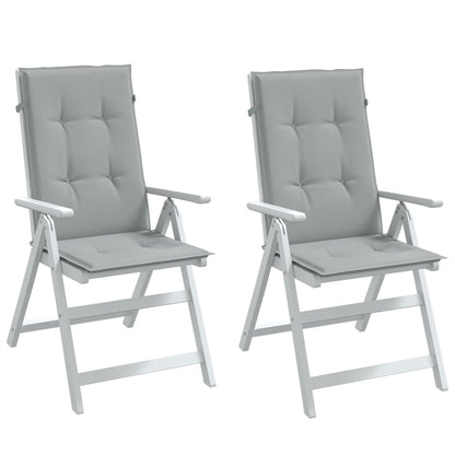 Cuscini Sedia Schiena Alta 2 Grigio MÃ©lange 120x50x4 Tessuto