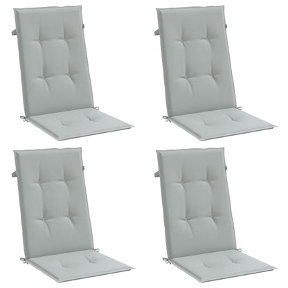 Cuscini Sedia Schiena Alta 4 Grigio MÃ©lange 120x50x4 Tessuto
