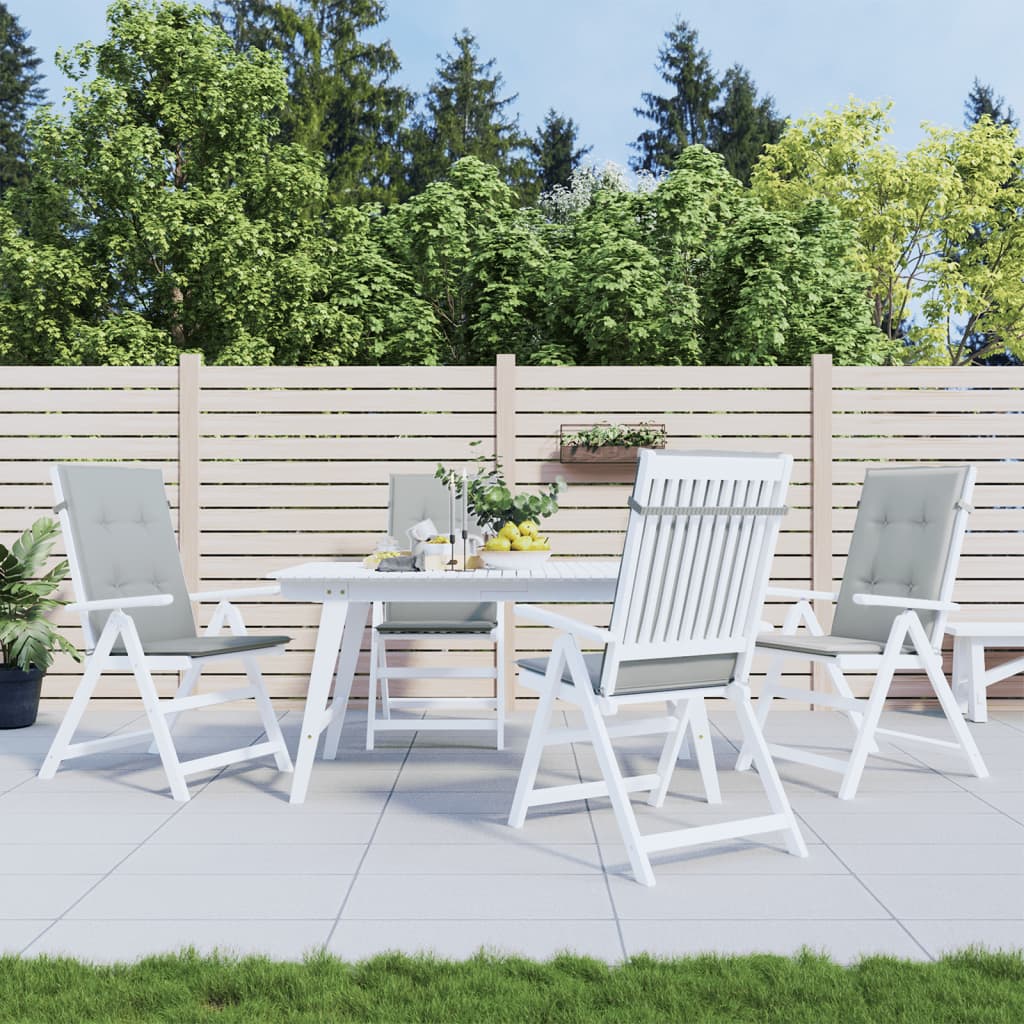 Cuscini Sedia Schiena Alta 4 Grigio MÃ©lange 120x50x4 Tessuto