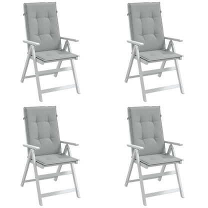 Cuscini Sedia Schiena Alta 4 Grigio MÃ©lange 120x50x4 Tessuto
