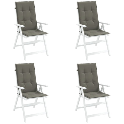 Cuscini Sedia Schiena Alta 4 Grigio MÃ©lange 120x50x4 Tessuto