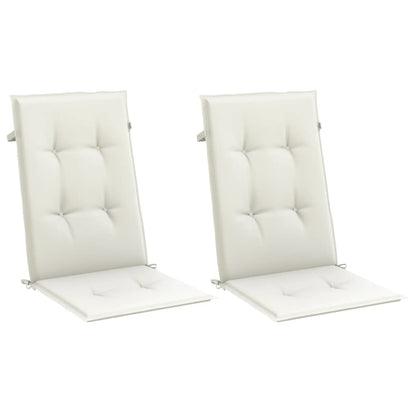 Cuscini Sedia Schiena Alta 2 Crema MÃ©lange 120x50x4 Tessuto