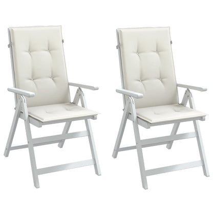 Cuscini Sedia Schiena Alta 2 Crema MÃ©lange 120x50x4 Tessuto
