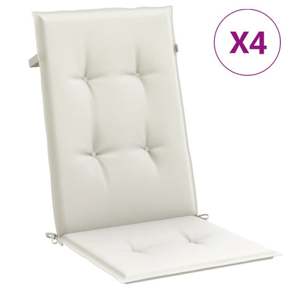Cuscini Sedia Schiena Alta 4 Crema MÃ©lange 120x50x4 Tessuto