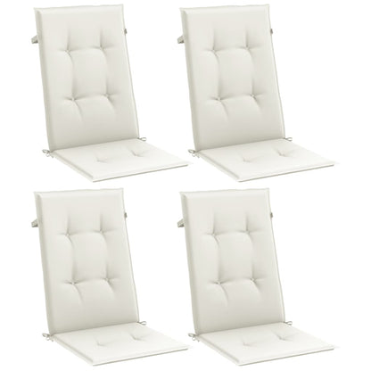 Cuscini Sedia Schiena Alta 4 Crema MÃ©lange 120x50x4 Tessuto