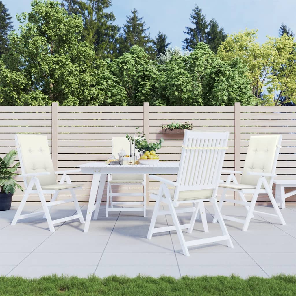 Cuscini Sedia Schiena Alta 4 Crema MÃ©lange 120x50x4 Tessuto