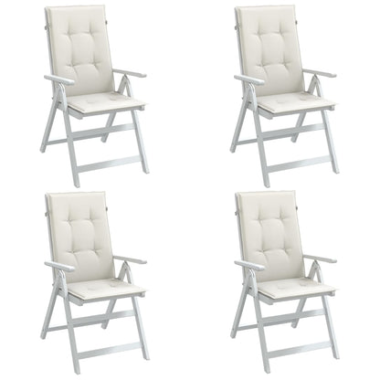 Cuscini Sedia Schiena Alta 4 Crema MÃ©lange 120x50x4 Tessuto