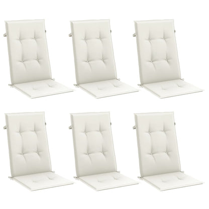 Cuscini Sedia Schiena Alta 6 Crema MÃ©lange 120x50x4 Tessuto