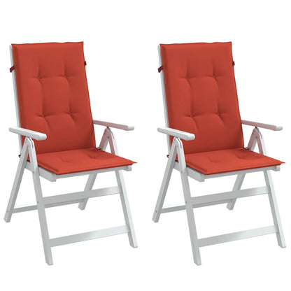 Cuscini Sedia Schiena Alta 2 Rosso MÃ©lange 120x50x4 Tessuto
