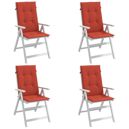 Cuscini Sedia Schiena Alta 4 Rosso MÃ©lange 120x50x4 Tessuto