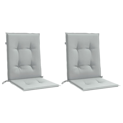 Cuscini Sedia Schiena Bassa 4 pz Grigio MÃ©lange 100x50x4 cm
