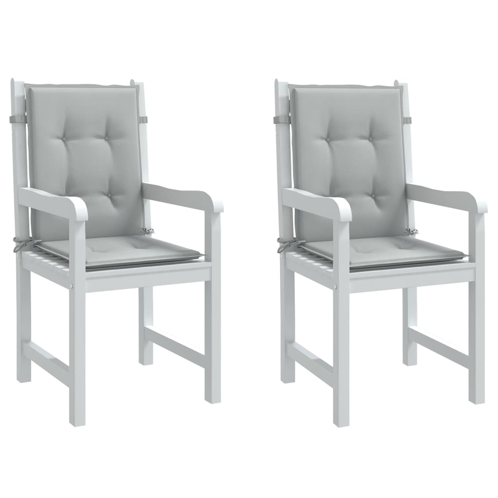 Cuscini Sedia Schiena Bassa 4 pz Grigio MÃ©lange 100x50x4 cm