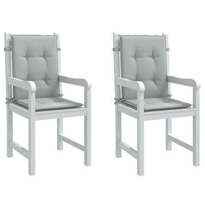 Cuscini Sedia Schiena Bassa 4 pz Grigio MÃ©lange 100x50x4 cm