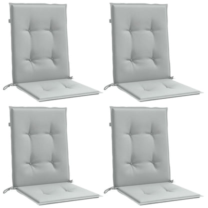 Cuscini Sedia Schiena Bassa 4 pz Grigio MÃ©lange 100x50x4 cm