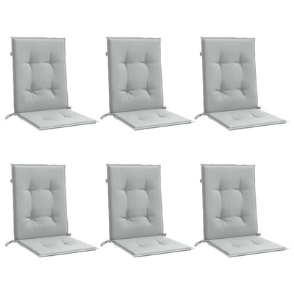 Cuscini Sedia Schiena Bassa 4 pz Grigio MÃ©lange 100x50x4 cm