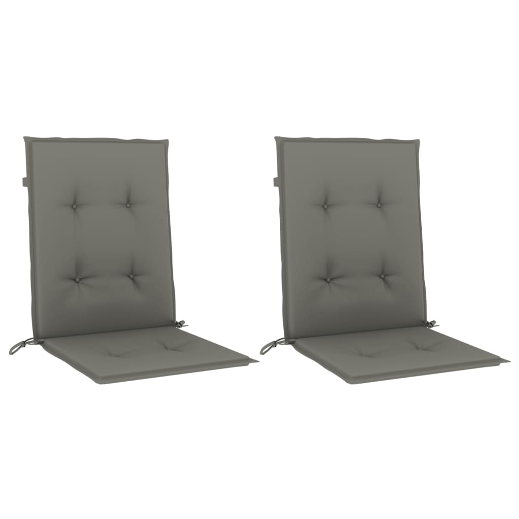 Cuscini Sedia Schiena Bassa 4 pz Grigio MÃ©lange 100x50x4 cm