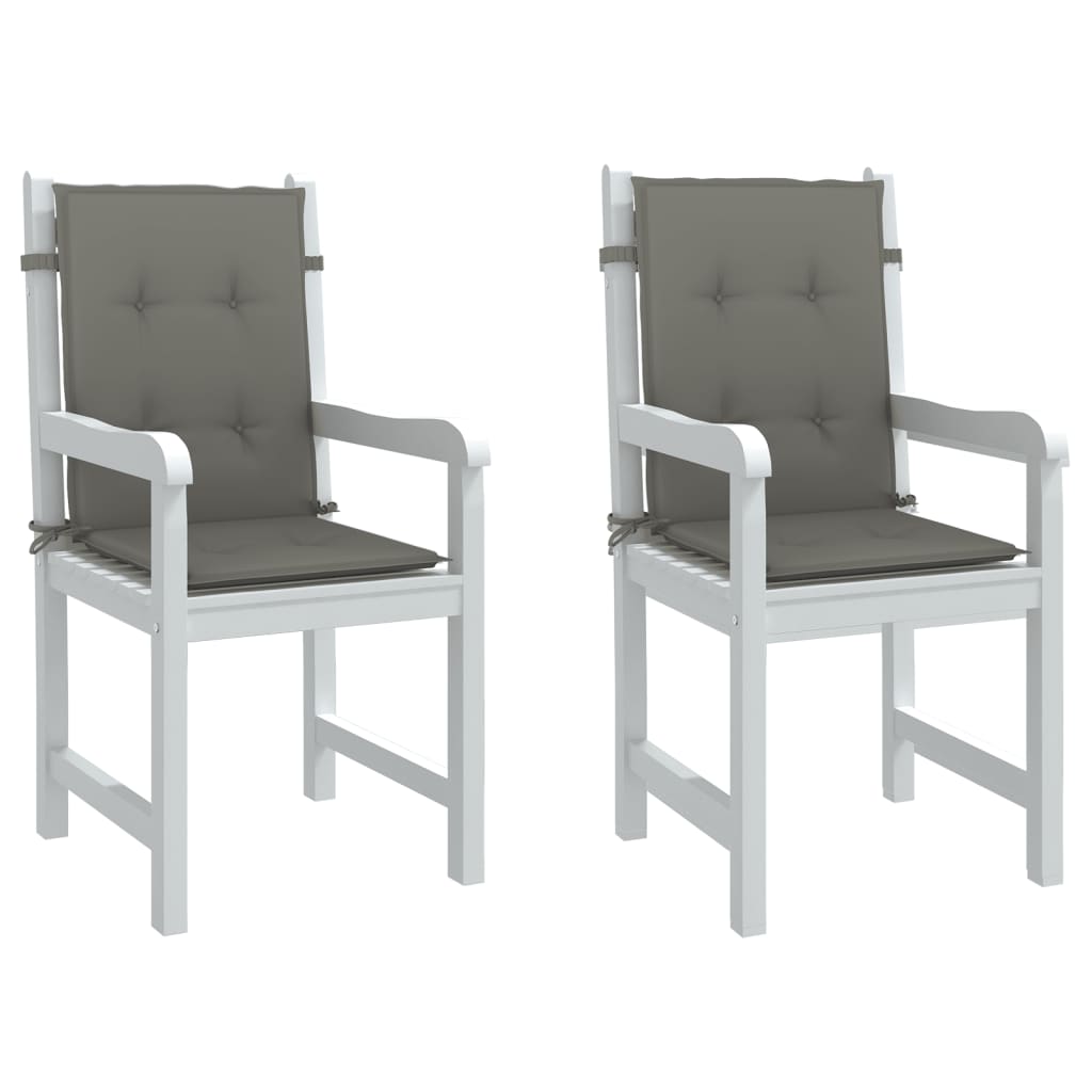 Cuscini Sedia Schiena Bassa 4 pz Grigio MÃ©lange 100x50x4 cm