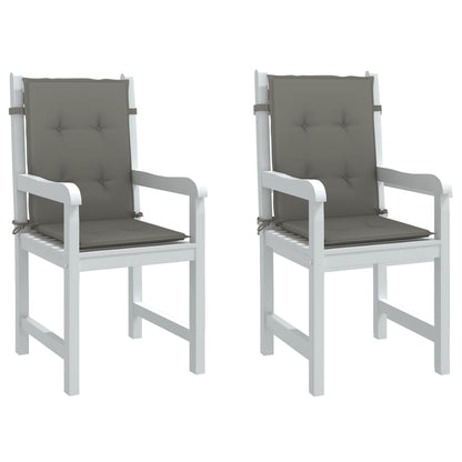 Cuscini Sedia Schiena Bassa 4 pz Grigio MÃ©lange 100x50x4 cm