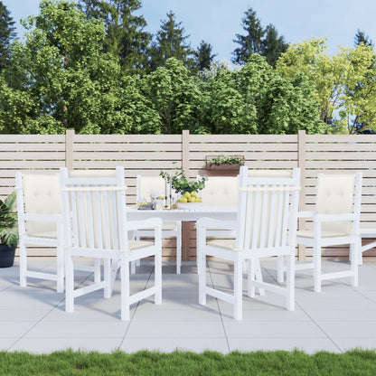 Cuscini Sedia Schiena Bassa 6 pz Crema MÃ©lange 100x50x4 Tessuto