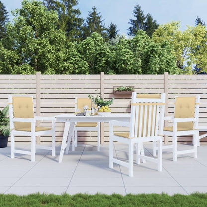 Cuscini Sedia Schiena Bassa 4 pz Beige MÃ©lange 100x50x4 Tessuto