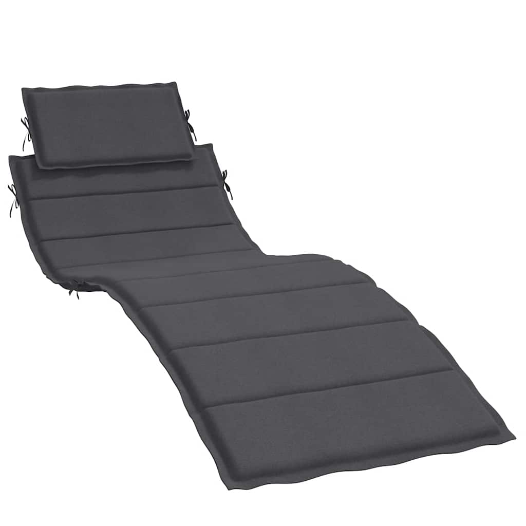 Cuscino per Lettino Prendisole Antracite MÃ©lange 186x58x3cm