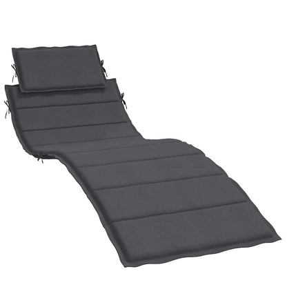 Cuscino per Lettino Prendisole Antracite MÃ©lange 186x58x3cm
