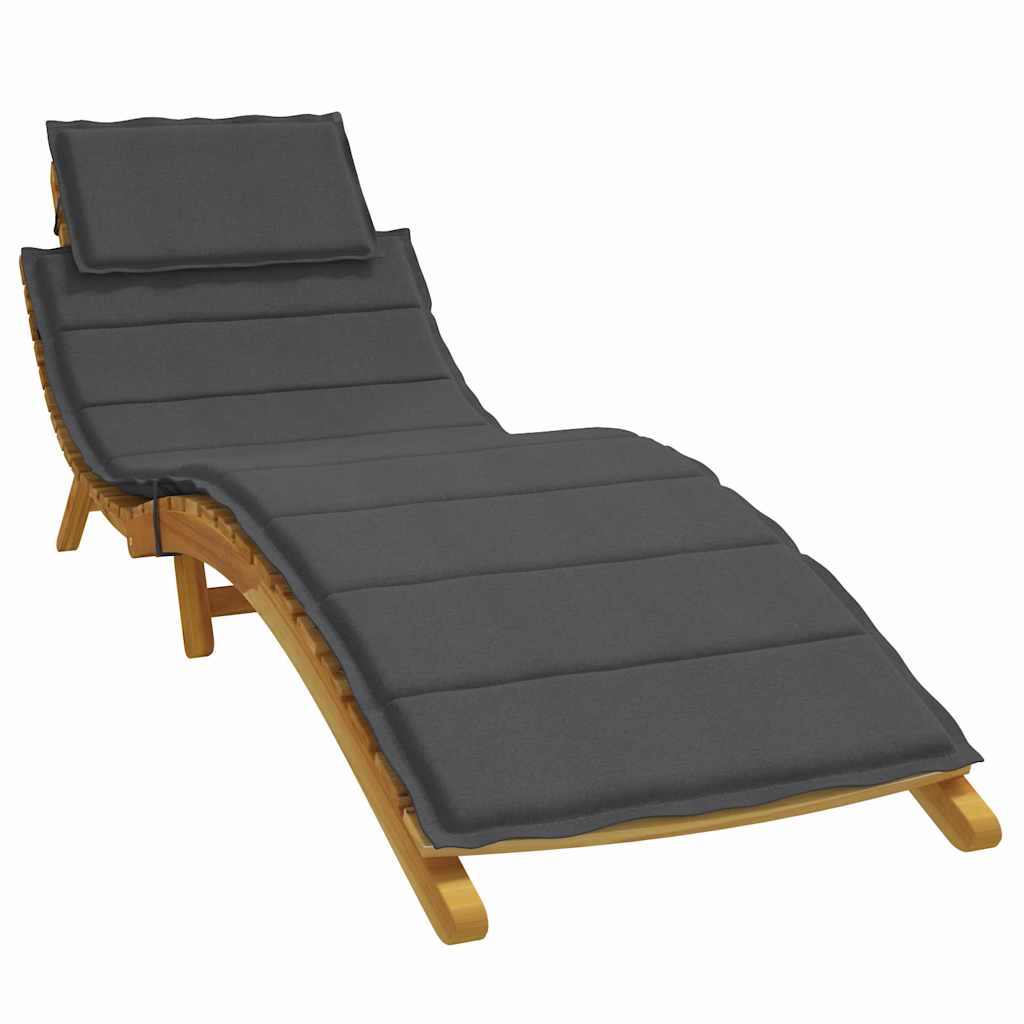 Cuscino per Lettino Prendisole Antracite MÃ©lange 186x58x3cm