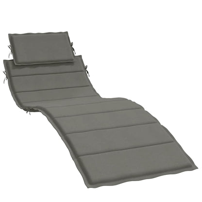 Cuscino per Lettino Prendisole Grigio Scuro Mélange 186x58x3cm