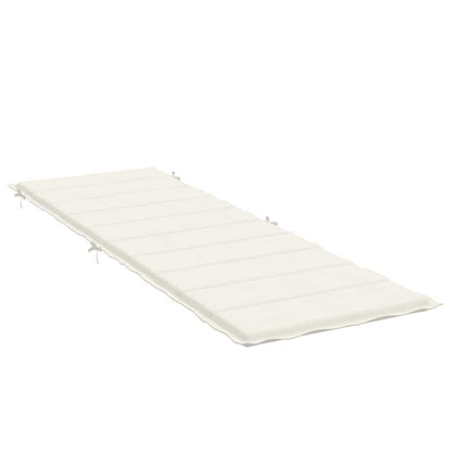 Cuscino per Lettino Prendisole Crema Mélange 186x58x3cm Tessuto