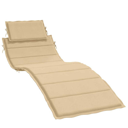 Cuscino per Lettino Prendisole Beige Mélange 186x58x3cm Tessuto