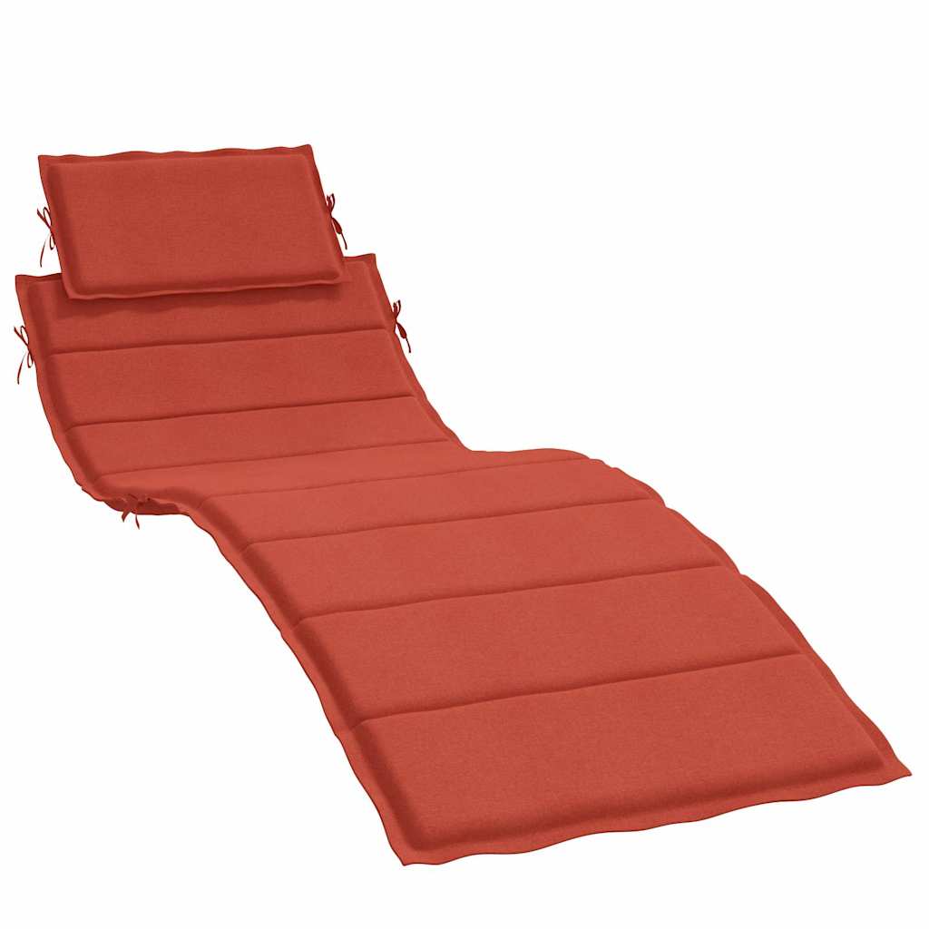 Cuscino per Lettino Prendisole Rosso MÃ©lange 186x58x3cm Tessuto
