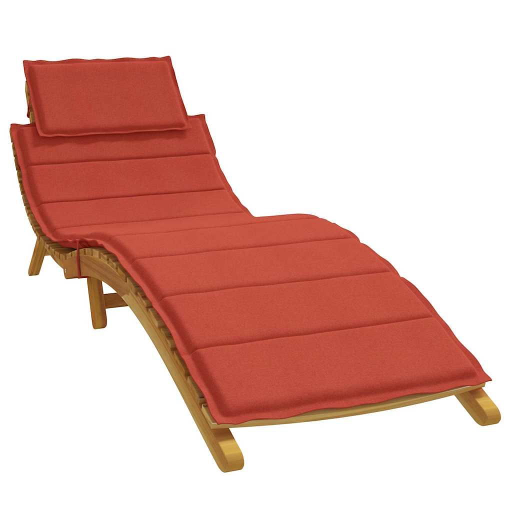 Cuscino per Lettino Prendisole Rosso MÃ©lange 186x58x3cm Tessuto