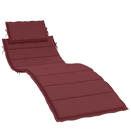 Cuscino per Lettino Prendisole Rosso Vino Mélange 186x58x3cm