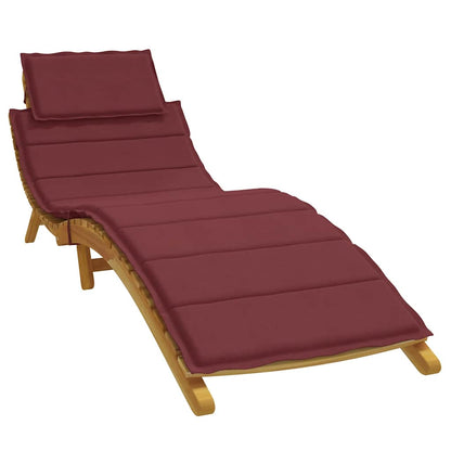 Cuscino per Lettino Prendisole Rosso Vino Mélange 186x58x3cm