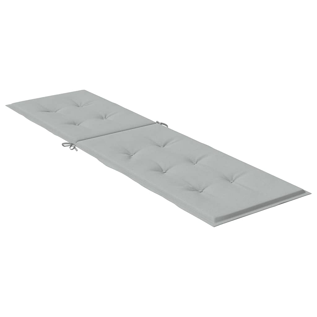 Cuscino per Sdraio Grigio Chiaro MÃ©lange (75+105)x50x3 Tessuto