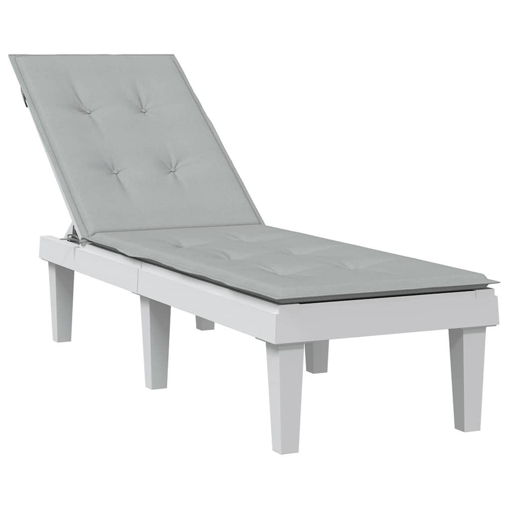 Cuscino per Sdraio Grigio Chiaro MÃ©lange (75+105)x50x3 Tessuto