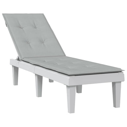 Cuscino per Sdraio Grigio Chiaro MÃ©lange (75+105)x50x3 Tessuto