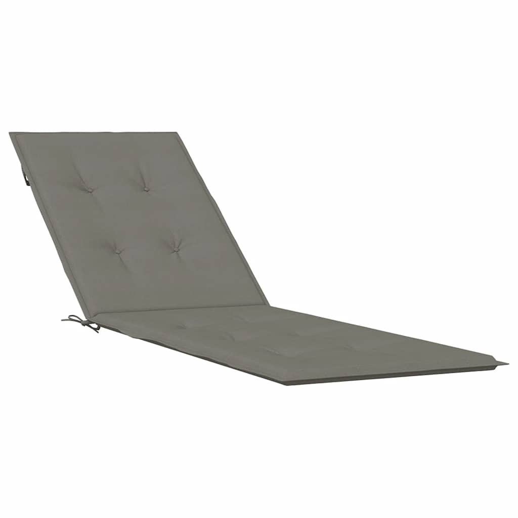 Cuscino per Sdraio Grigio Scuro MÃ©lange (75+105)x50x3 Tessuto
