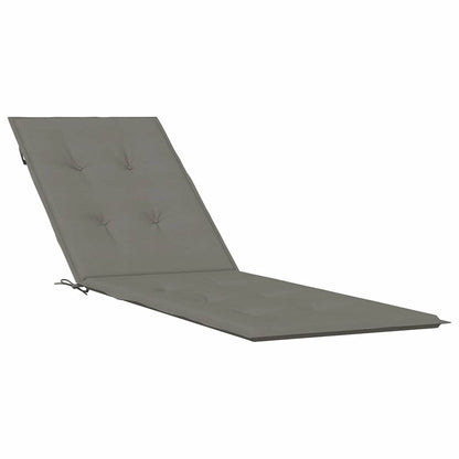 Cuscino per Sdraio Grigio Scuro MÃ©lange (75+105)x50x3 Tessuto